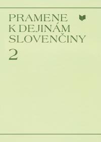 Pramene k dejinám Slovenčiny 2