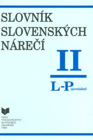 Slovník slovenských nárečí II. /L-P/